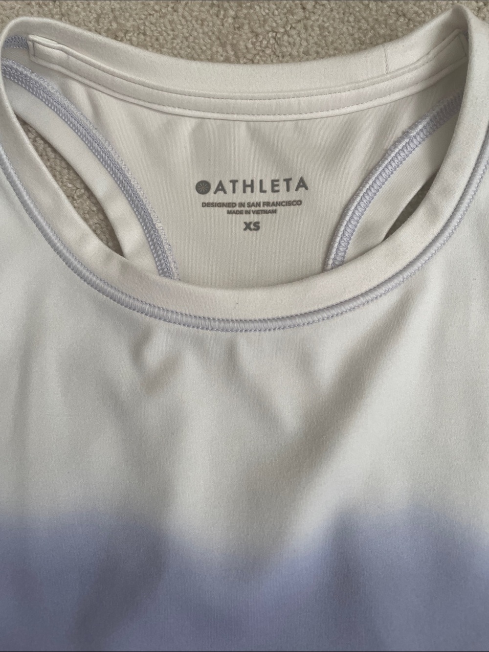 Athleta Sunset Ombre High-Neck Tank — White, Lavender, Orange, Blue - Picture 2 of 4